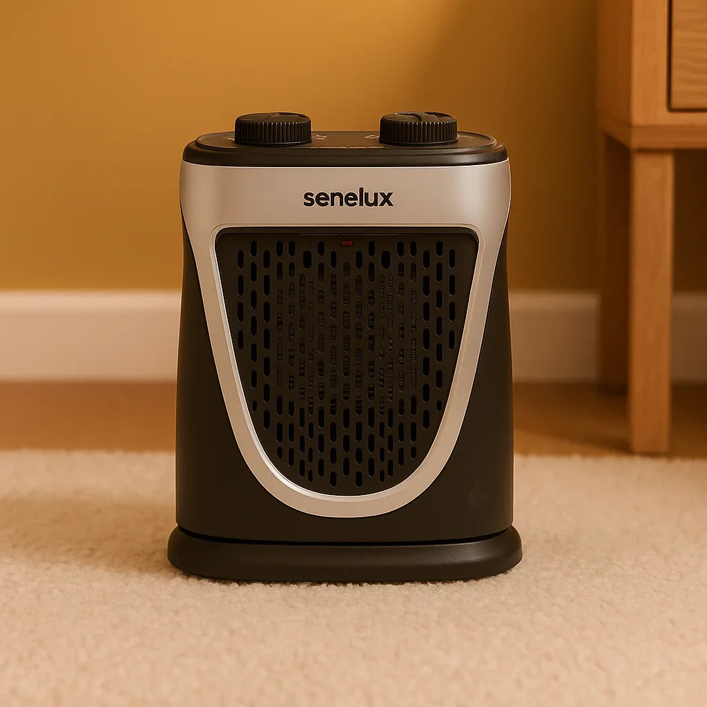 Mini Heater 1500W Electric Ceramic Portable Heater with Adjustable Thermostat-3
