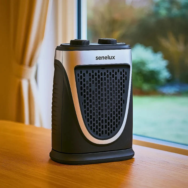 Mini Heater 1500W Electric Ceramic Portable Heater with Adjustable Thermostat-1
