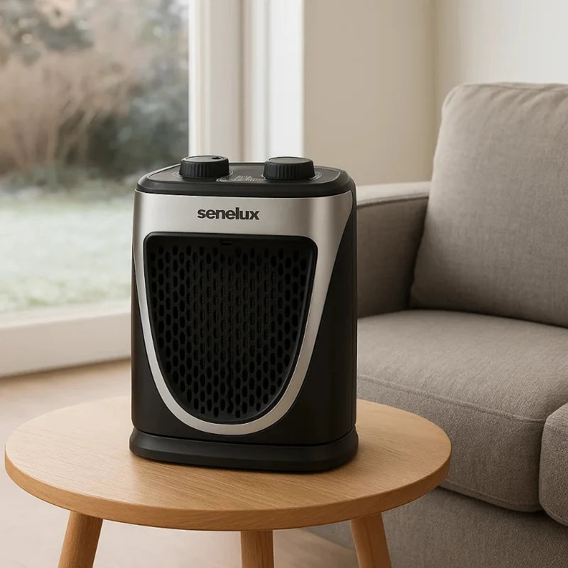 Mini Heater 1500W Electric Ceramic Portable Heater with Adjustable Thermostat-2
