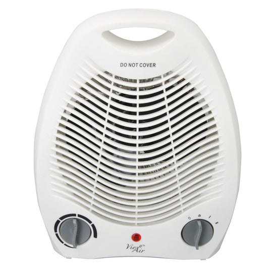 Vie Air 1500W Portable 2 Settings White Office Fan Heater with Adjustable Thermostat-0