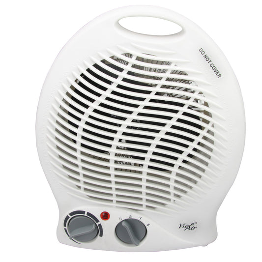 Vie Air 1500W Portable 2-Settings White Home Fan Heater with Adjustable Thermostat-0